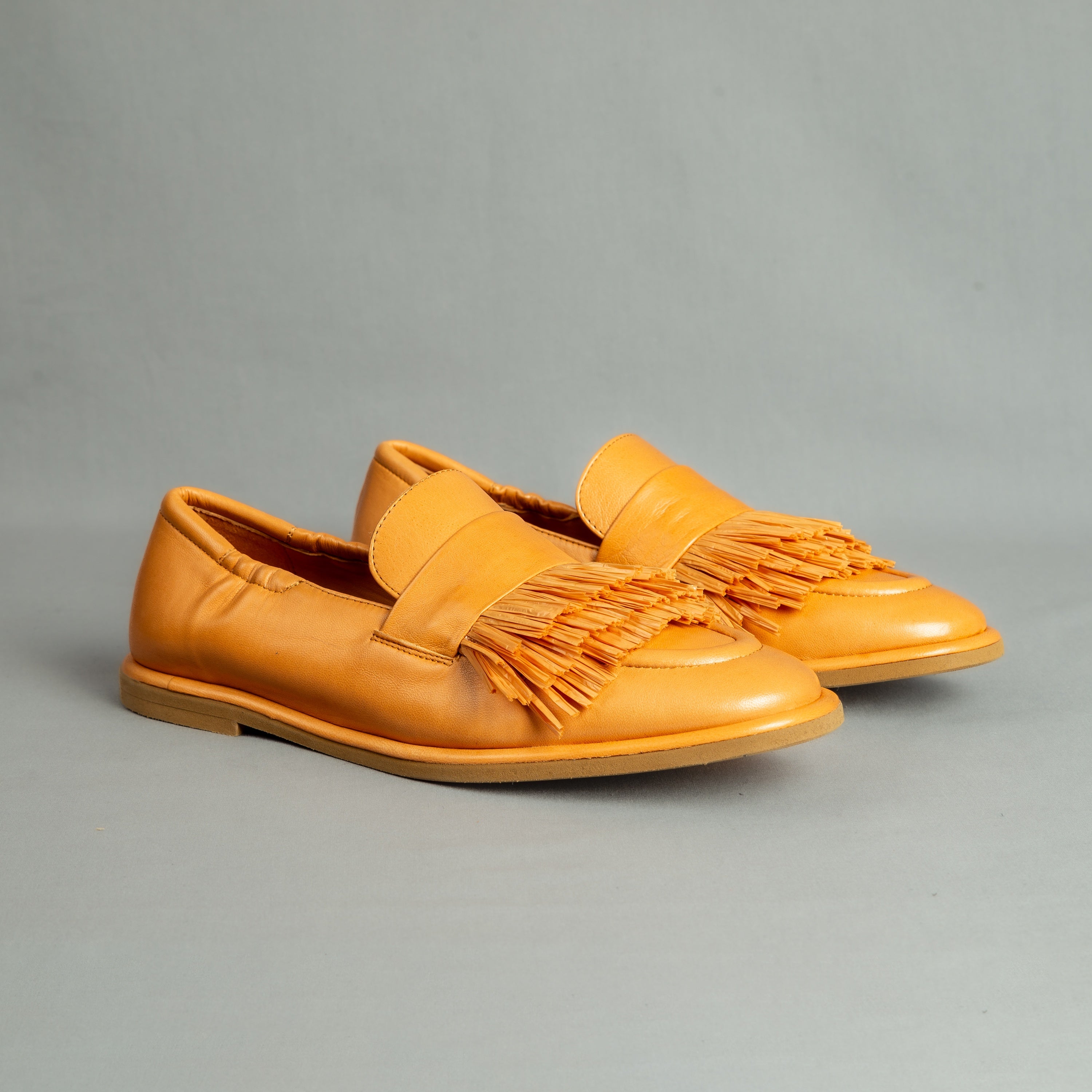 Loafers Wide Yellow Shoes Women's Slip-On Loafers With Bow Detail
