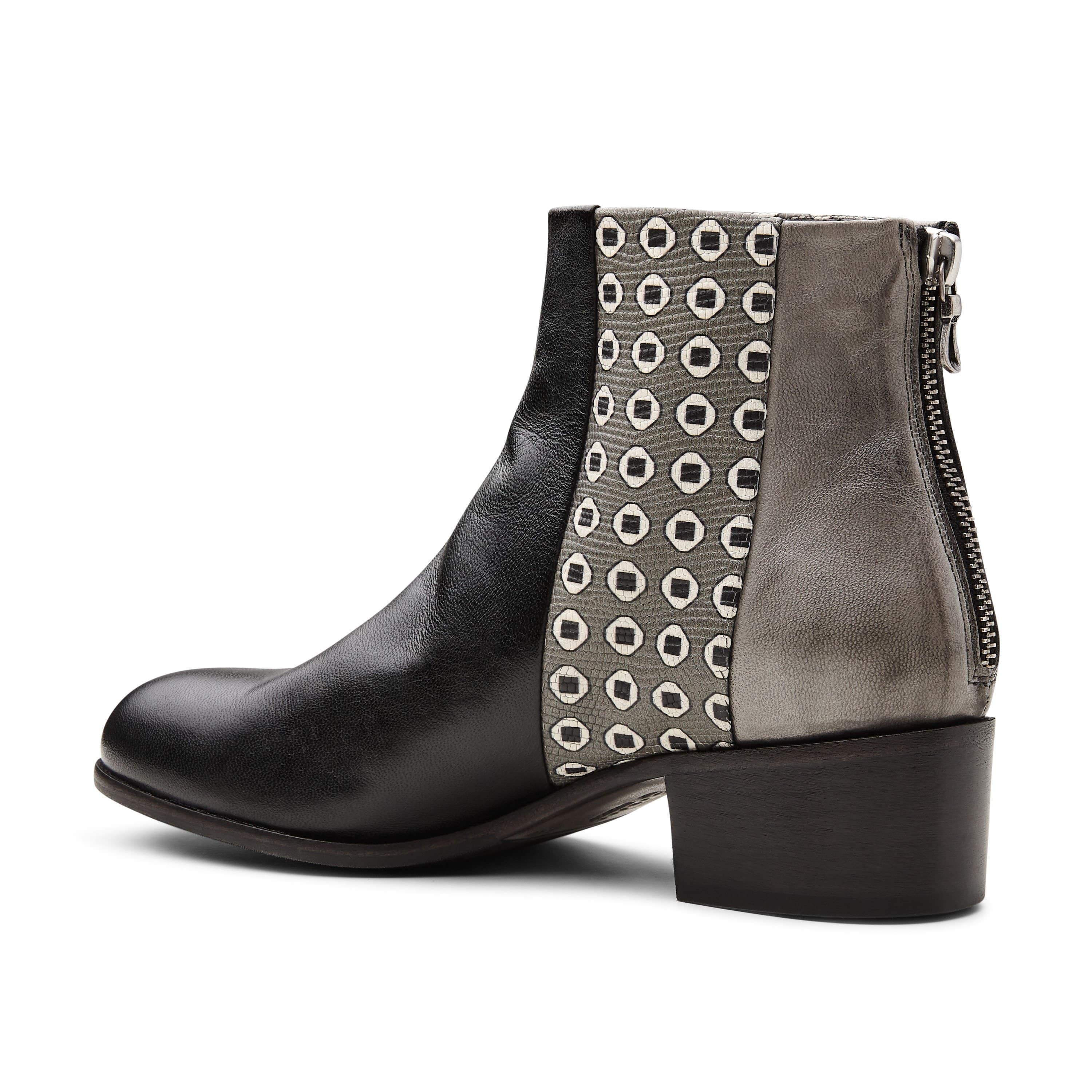 Ink 19674 Nero/grigio Womens Ankle Boot - 124 Shoes