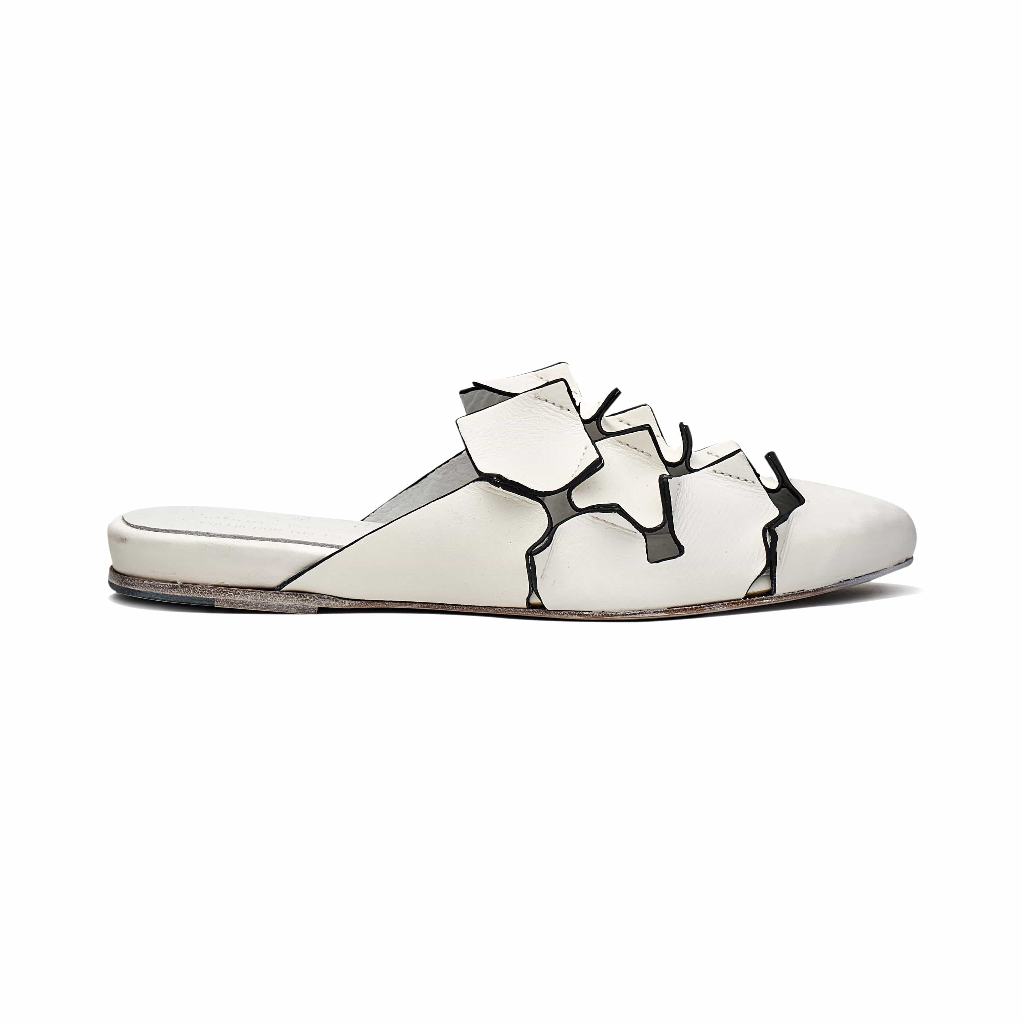 Ink 45005 White Womens Mule - 124 Shoes