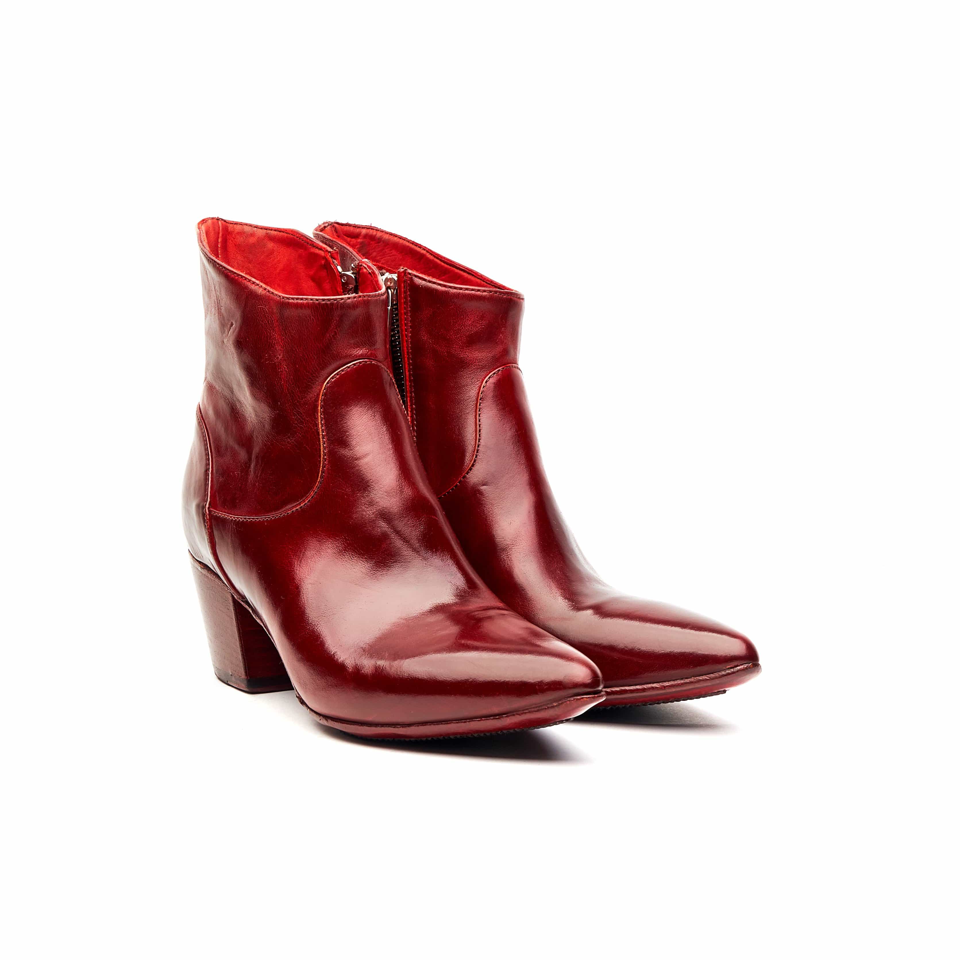 Lemargo BN01A Red Womens Ankle Boot - 124 Shoes